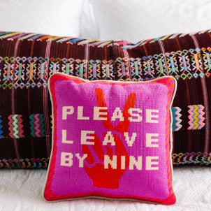 Furbish Leave by Nine Needlepoint Pillow Default