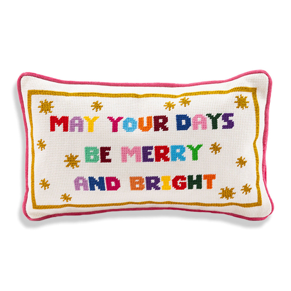 Furbish Studio Merry & Bright Needlepoint Pillow default