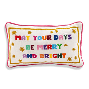 Furbish Studio Merry & Bright Needlepoint Pillow default