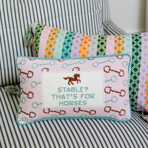 Furbish Studio Stable Needlepoint Pillow default