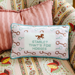 Furbish Studio Stable Needlepoint Pillow default