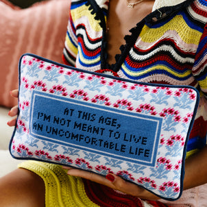 Furbish Uncomfortable Needlepoint Pillow Default