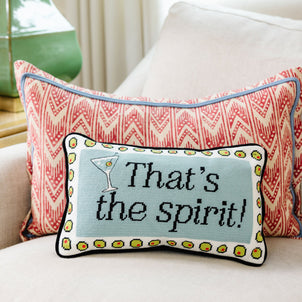 Furbish That's The Spirit Needlepoint Pillow Default