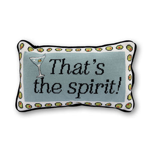 Furbish That's The Spirit Needlepoint Pillow Default