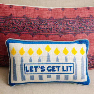 Furbish Studio Let's Get Lit Needlepoint Pillow default