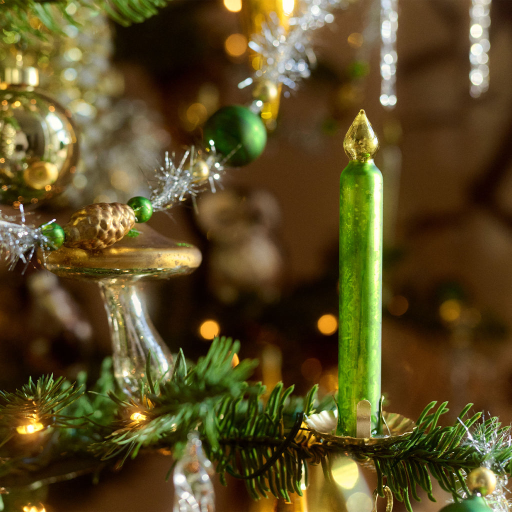 Glass Candlestick Ornament Clips, Set of 6 Multi (Ornaments)
