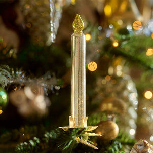 Glass Candlestick Ornament Clips, Set of 6 Multi (Ornaments)