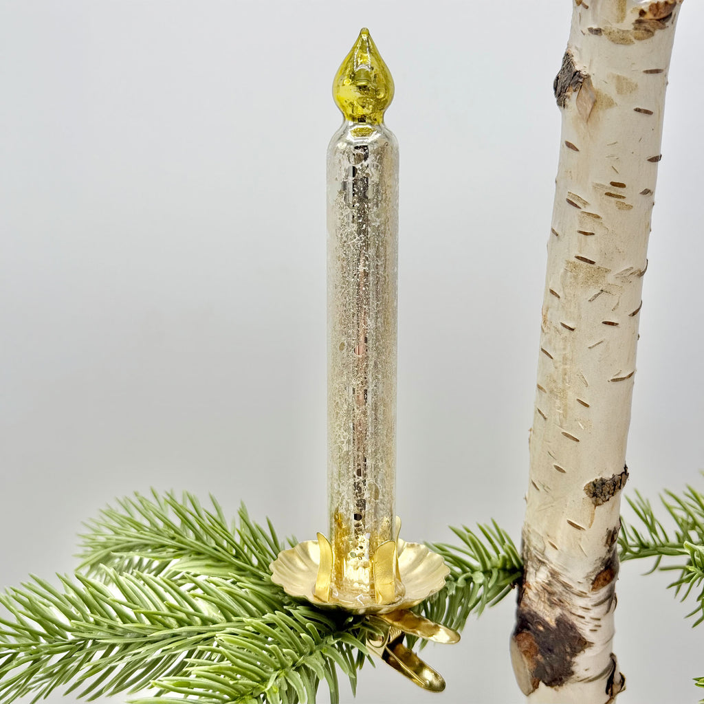 Glass Candlestick Ornament Clips, Set of 6 Multi (Ornaments)