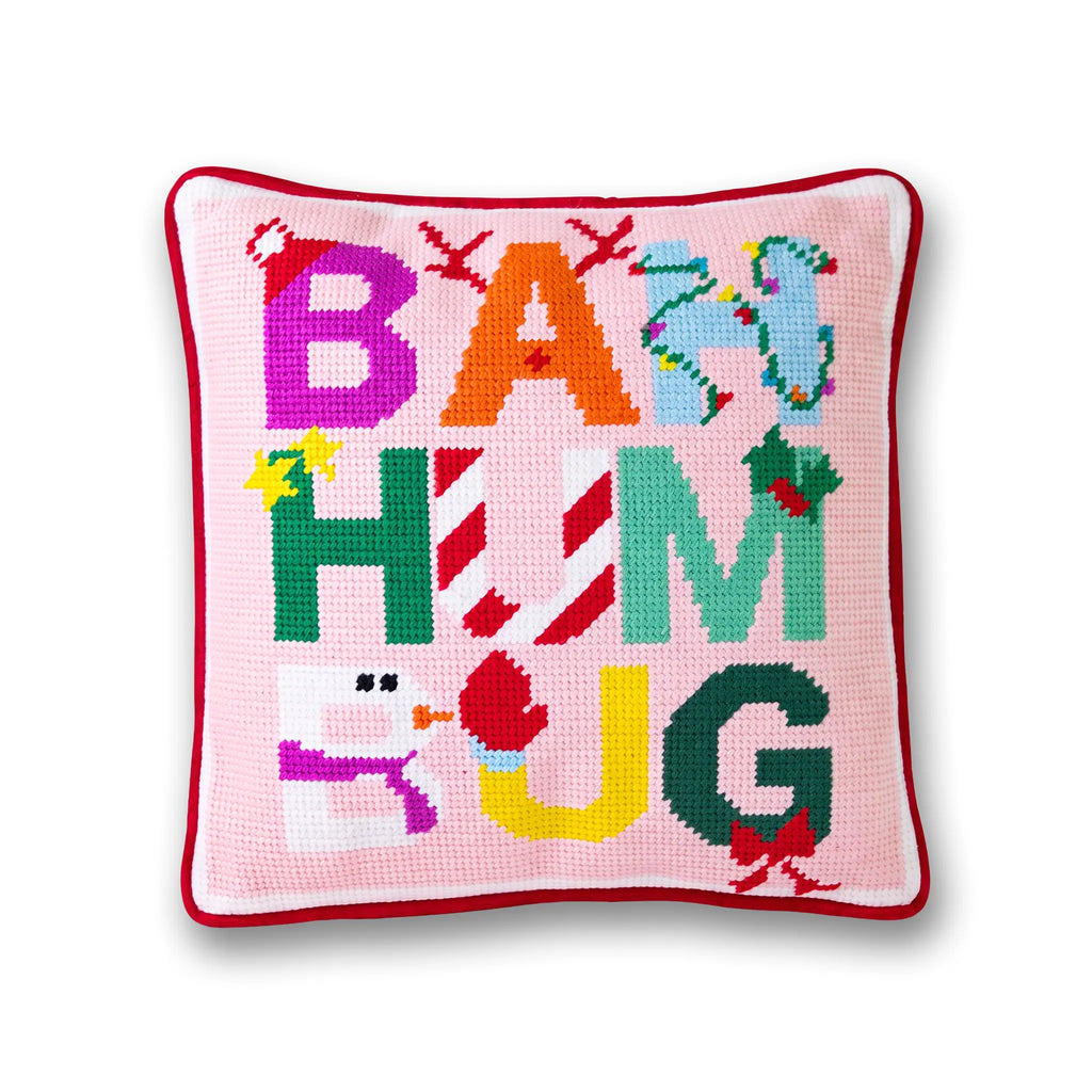 Furbish Studio Bah Humbug Needlepoint Pillow default