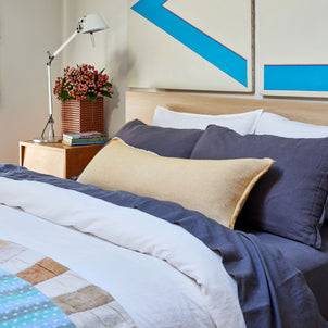 Brentwood Cotton-Wool Throw Pillows Mustard (Brentwood)|14" x 36"