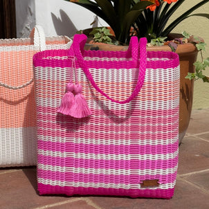 ixoq Cesta Recycled Plastic Gradient Tote Pinks/Melon