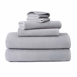 Canal Waffle Towels Grey