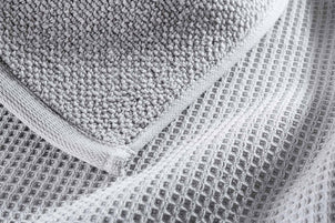 Canal Waffle Towels Grey