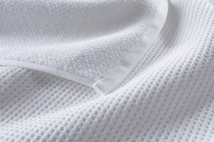 Canal Waffle Towels White