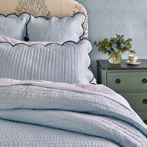 Chairish Quilted Coverlet Blue / Navy