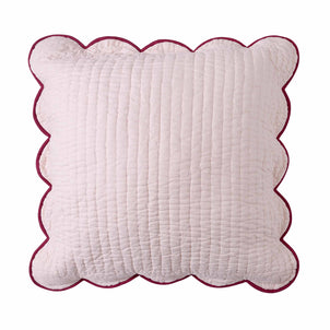 Chairish Quilted Shams Peach / Berry|1 Euro Sham