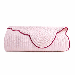 Chairish Quilted Coverlet Peach / Berry