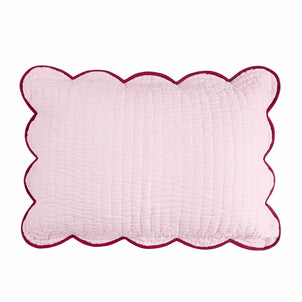 Chairish Quilted Shams Peach / Berry|1 King Sham
