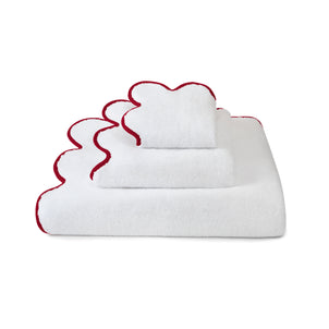 Chairish Towels White / Red
