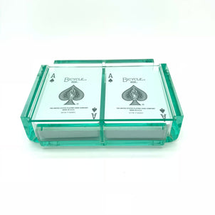 Luxe Dominoes 2-Deck Playing Card Set Crystal