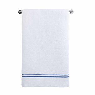 Prestige Embroidered Towels White/Cobalt|customizer