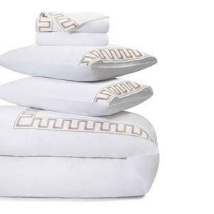 Greek Key Bedding Bundle Taupe|Queen