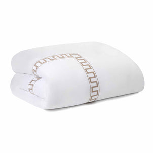 Greek Key Duvet Taupe|Queen