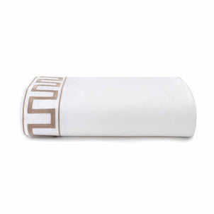 Greek Key Flat Sheet Taupe