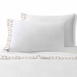 Greek Key Pillowcase Set of 2 Taupe|King