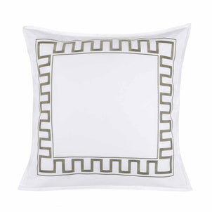 Greek Key Sham Set of 2 Sage|2 Euro Shams|Customizer