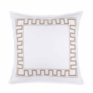 Greek Key Sham Set of 2 Taupe|2 Euro Shams|Customizer