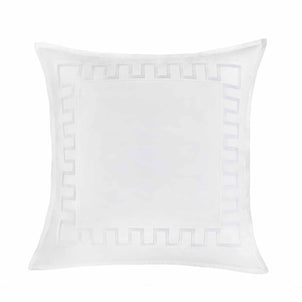Greek Key Sham Set of 2 White|2 Euro Shams|Customizer