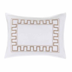 Greek Key Sham Set of 2 Taupe|2 Standard Shams