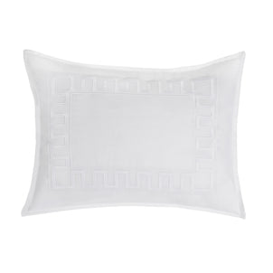 Greek Key Sham Set of 2 White|2 King Shams