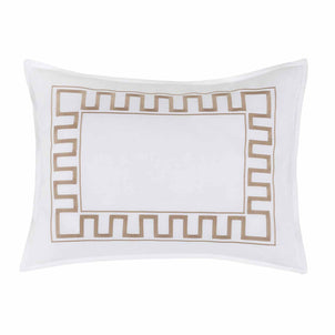 Greek Key Sham Set of 2 Taupe|2 Standard Shams|Customizer
