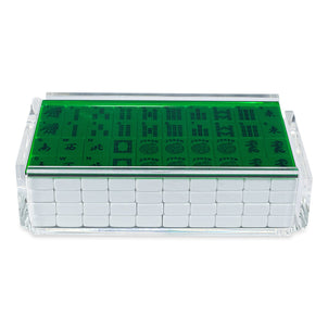 Luxe Dominoes Mahjong Game Set Green