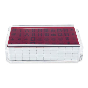 Luxe Dominoes Mahjong Game Set Red