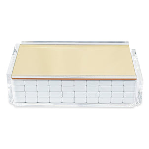 Luxe Dominoes Mahjong Game Set Gold Mirror