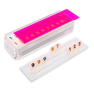 Luxe Dominoes Rummy Tile Game Neon Pink