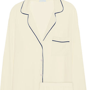 Eberjey Gisele Long PJ Set Ivory / Navy|customizer