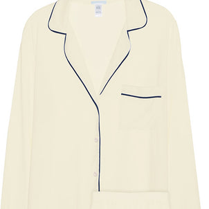 Eberjey Gisele Long PJ Set Ivory / Navy|customizer