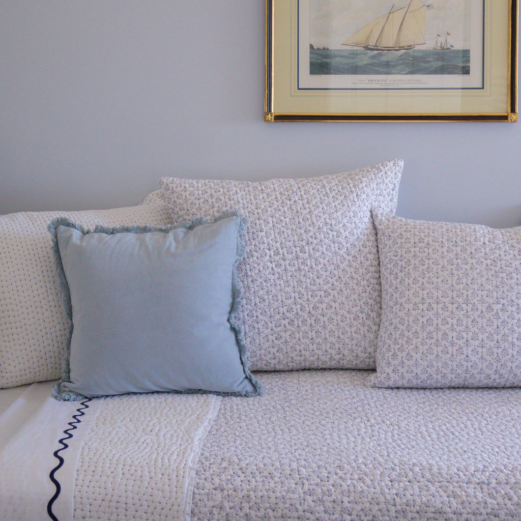 Wellesley Velvet Throw Pillow Covers Slate|20 x 20