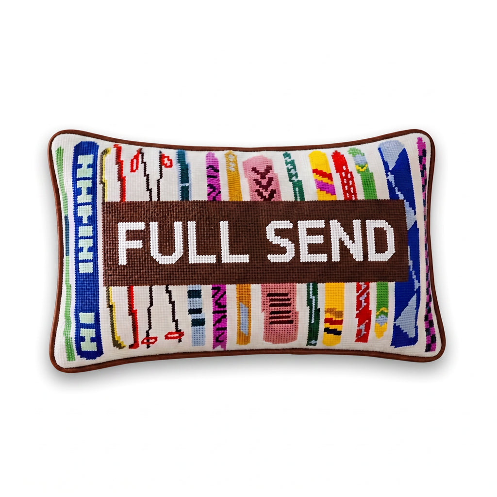Furbish Studio Full Send Needlepoint Pillow default