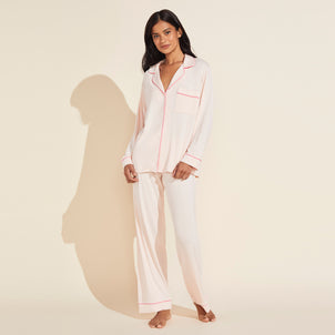 Eberjey Gisele Long PJ Set Bellini / Bright Pink