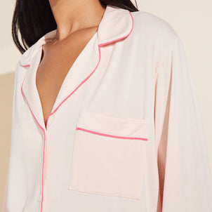 Eberjey Gisele Long PJ Set Bellini / Bright Pink