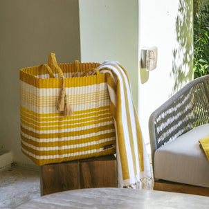 ixoq Cesta Recycled Plastic Gradient Tote Goldens