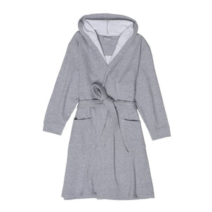 Jersey Knit Hooded Robes Grey