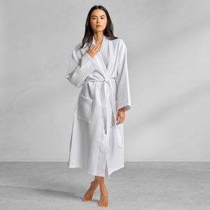 Hotel Kimono Waffle Robes White