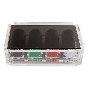 Luxe Dominoes Poker Chip Set Smoke