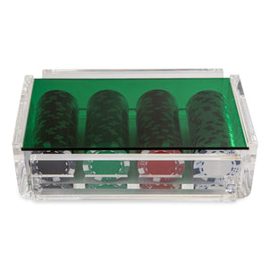 Luxe Dominoes Poker Chip Set Green